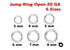 Sterling Silver 20 GA Open Jump Ring, 6 Sizes , (SS/JR20/O)